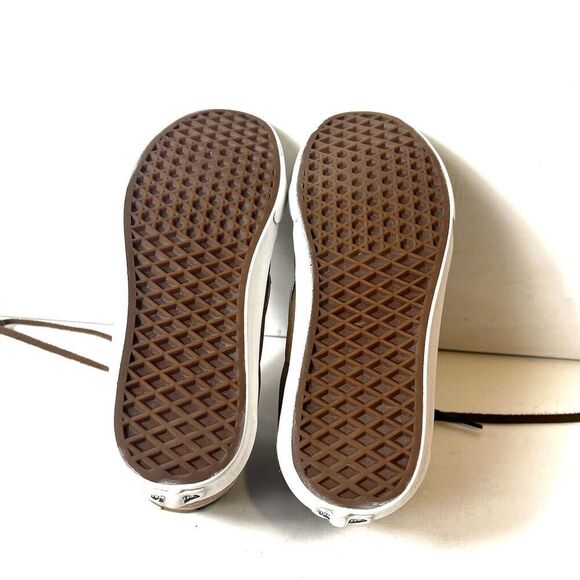 Vans Classic Sk8-Hi Tan Leather Womens Sz 9.5 Skate Shoes Mens 8 Lace Up Sneaker - Picture 10 of 10